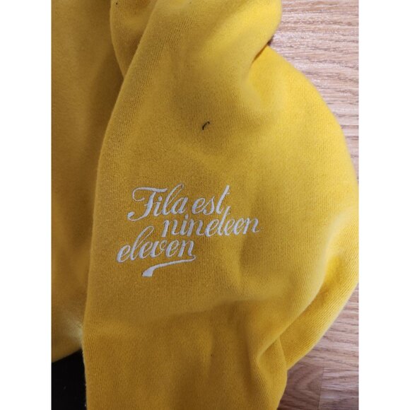 Fila F-Box By Fila Yellow Full Zip Hoodie Large Pre-Owned - Picture 5 of 9